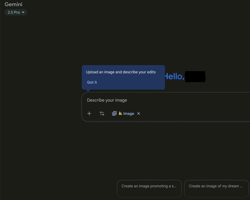 Gemini Nano Banana操作介面