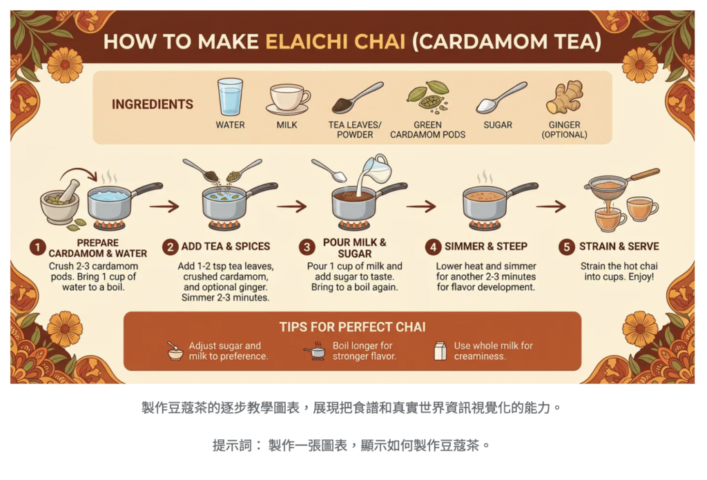 Nano Banana Pro官方範例應用:教學步驟圖表的生成