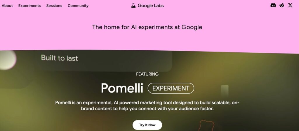Google Labs 網站介面