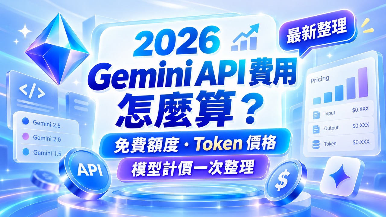 Gemini-API-費用怎麼算？免費額度、Token-價格與模型計價整理